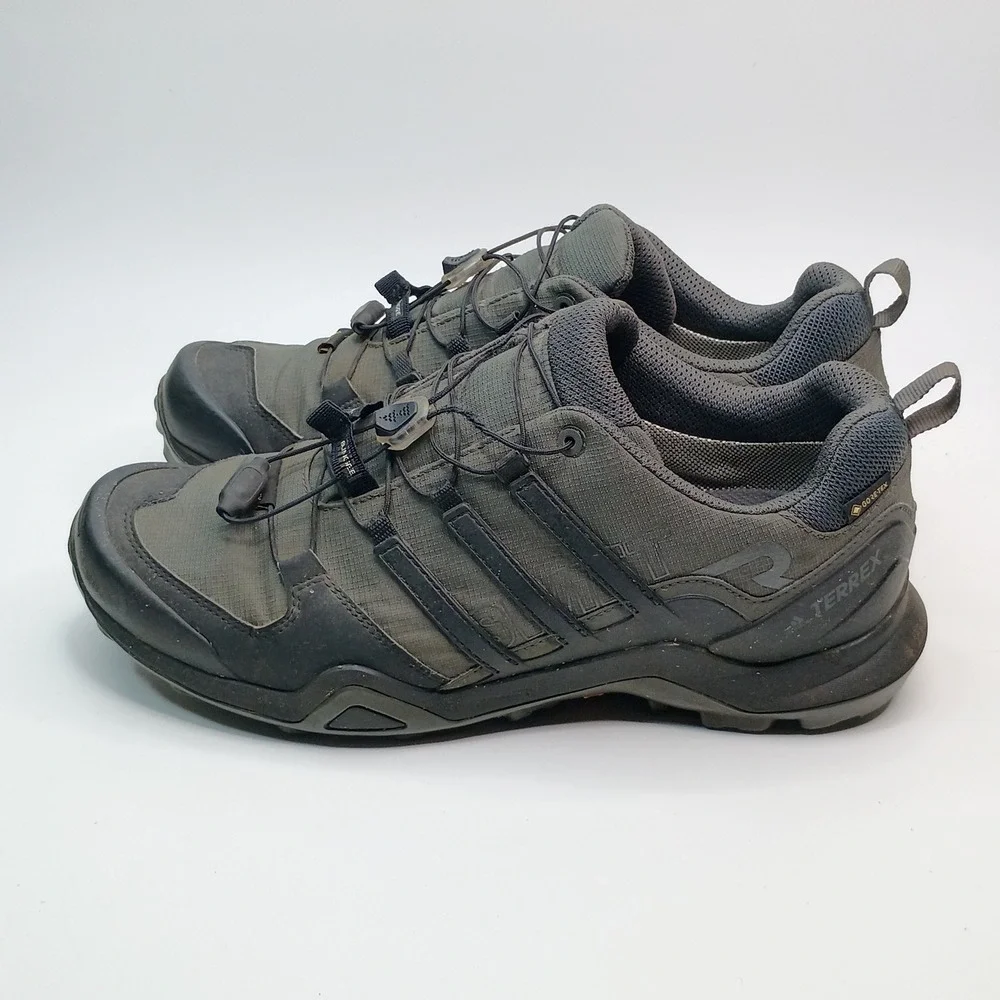 Adidas Terrex Swift R2 GTX Hiking Shoes Men Size 10.5 Grey Gore-Tex BC0383